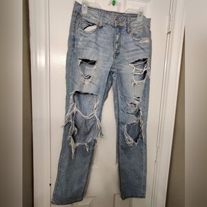 American Eagle Distressed Light Blue Jeans Women's